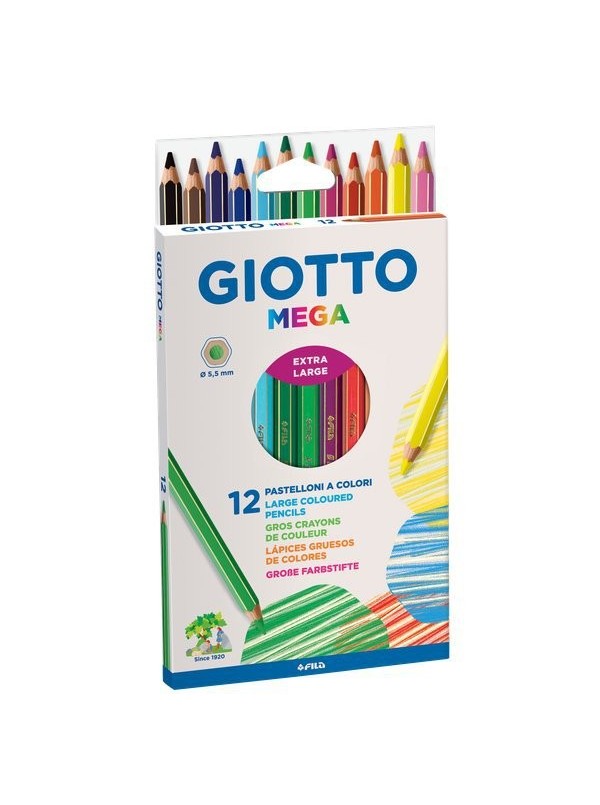 Pastelli GIOTTO MEGA da 12 pz - 5,5 mm