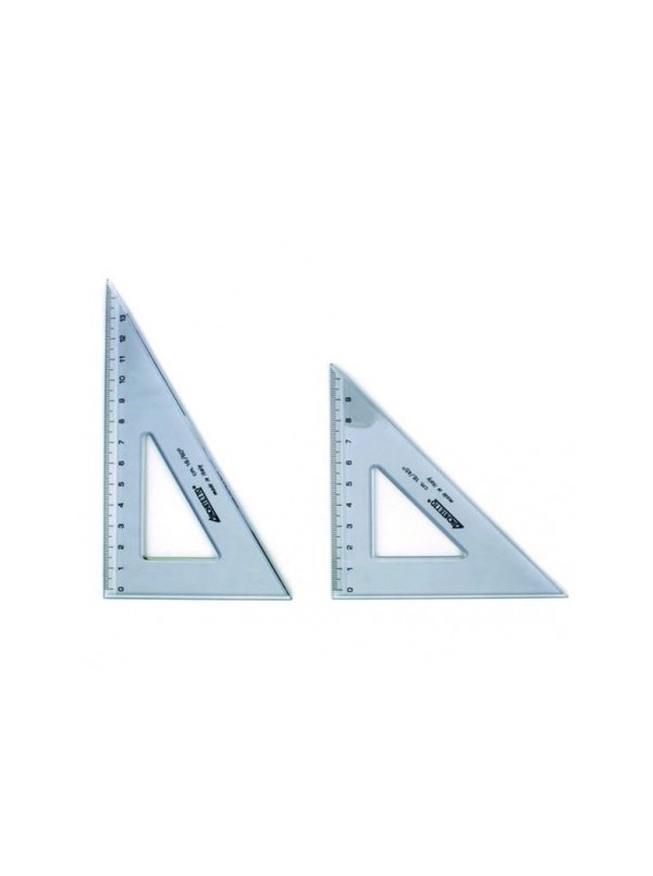 Set Squadre 45 20cm + 60 20 Cm + Riga 30 Cm Per Manci-Vertecchi Arte - 5