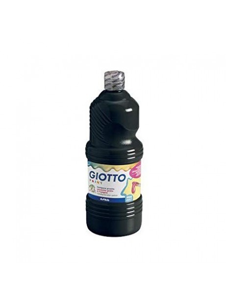 Tempera pronta Giotto Nera 1000 Ml Colore Nero Lavabile