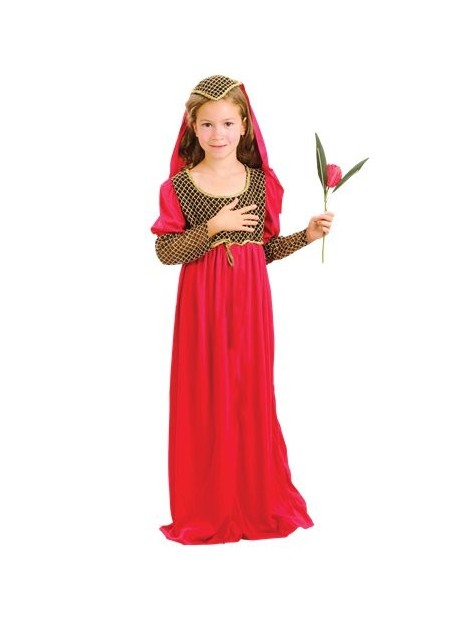 Costume carnevale Principessa Giulietta 6-8 Anni vestito per bambine