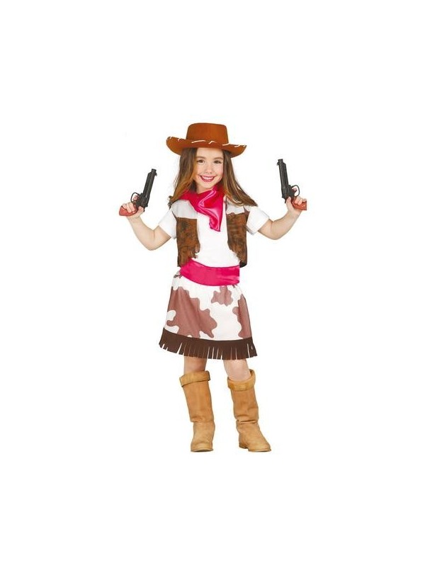 Costume Cowgirl Infantil Vestito Carnevale bambina dai 3 ai 12 anni