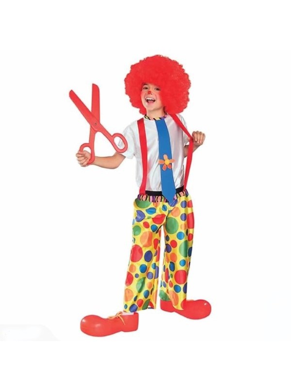 Costume Clown Pagliaccio Bambino Vestito Carnevale