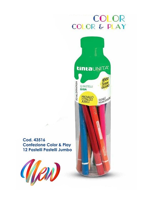 Pastelli 24 colori a matita contenitore bottiglia Tinta Unita