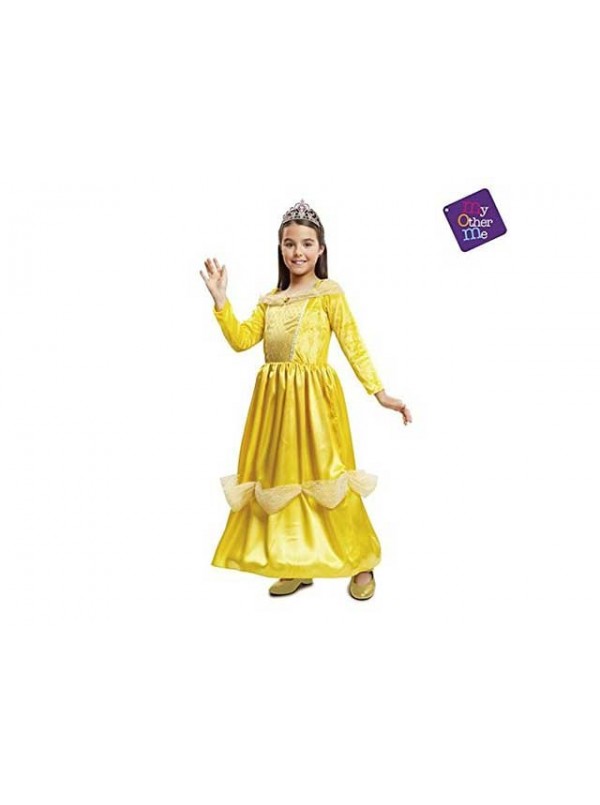 Costume Principessa Belle 7-12 anni Giallo vestito di carnevale da