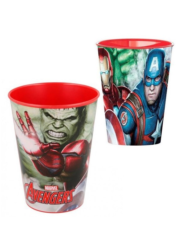 Bicchiere Plastica Avengers in Plastica melanina 260ml Asilo bambini