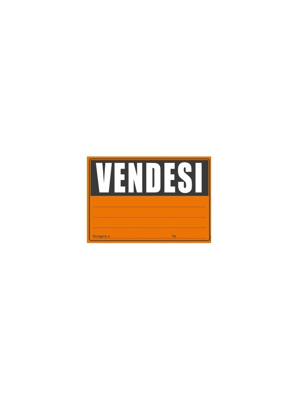 Cartello VENDESI 23x32 cm - Colori assortiti