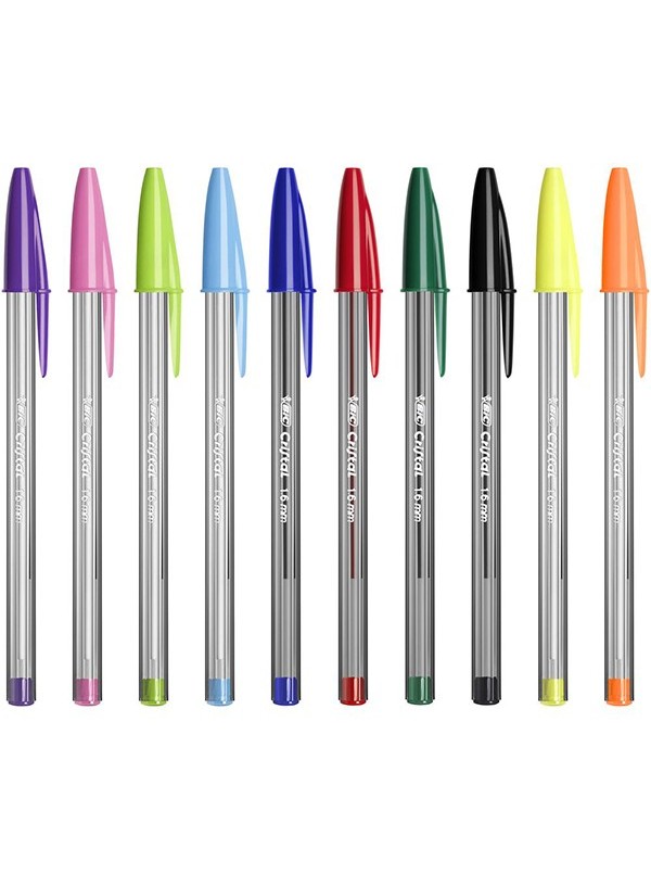 BIC PENNA CRISTAL Multicolor Confezione Da 15 Penne Colorate EUR 9