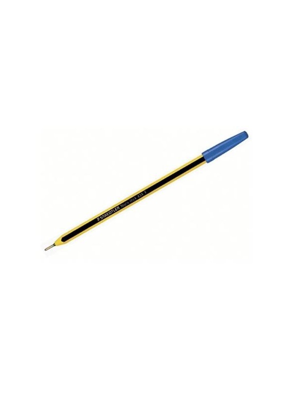 Penna STAEDTLER BLU Punta media - Fusto nero e giallo, Noris Stick 434 Penna  a sfera Stick