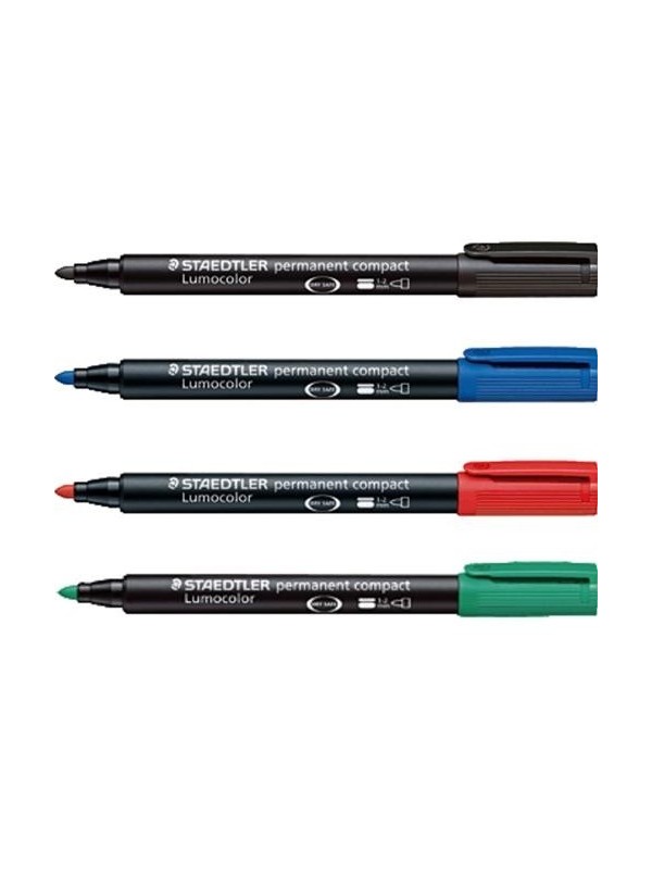 Pennarello indelebile Staedtler Lumocolor Punta Media Fine Extrafine nero  rosso blu verde