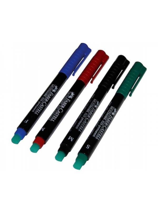 Pennarello indelebile FaberCastell Punta media fine extrafine rosso blu  nero verde