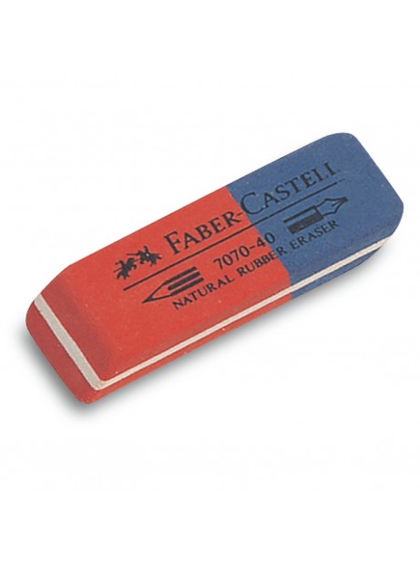 Gomma Faber-castell rossa blu per matita e penna