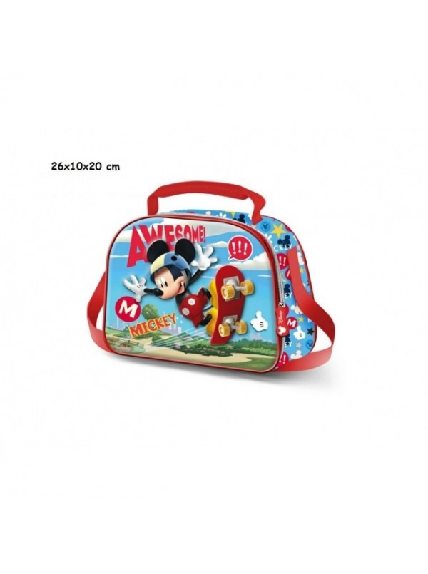 Porta Merenda Topolino Mickey Mouse, in PVC, per la scuola