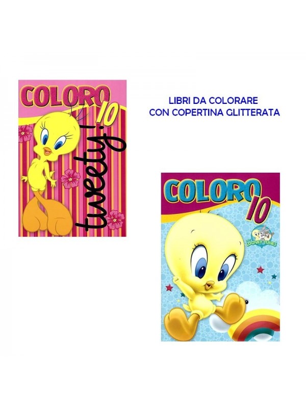 Album libro da colorare per bambine Titti Looney Tunes