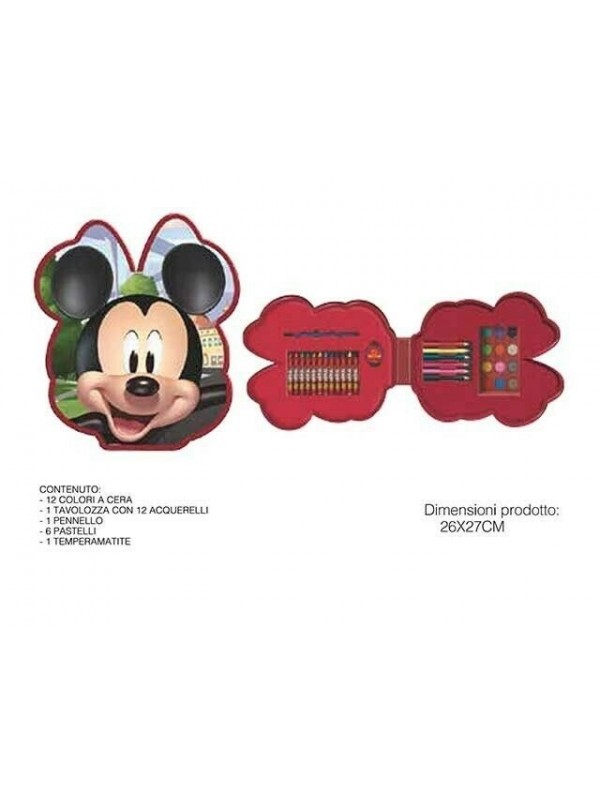 Set colori con forma Disney Mickey Mouse con accessori Topolino bambino