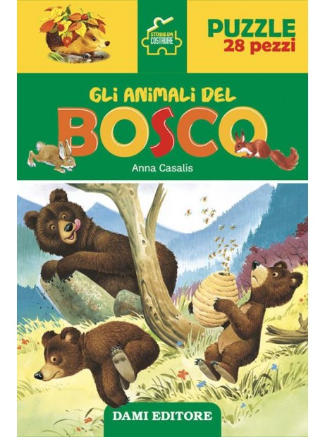 Libro Bambini Gli animali del bosco Storie da costruire Con puzzle 28 pezzi