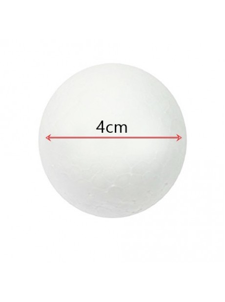 Sfera in Polistirolo Diametro 40mm 4cm pallina decorazioni natale palla