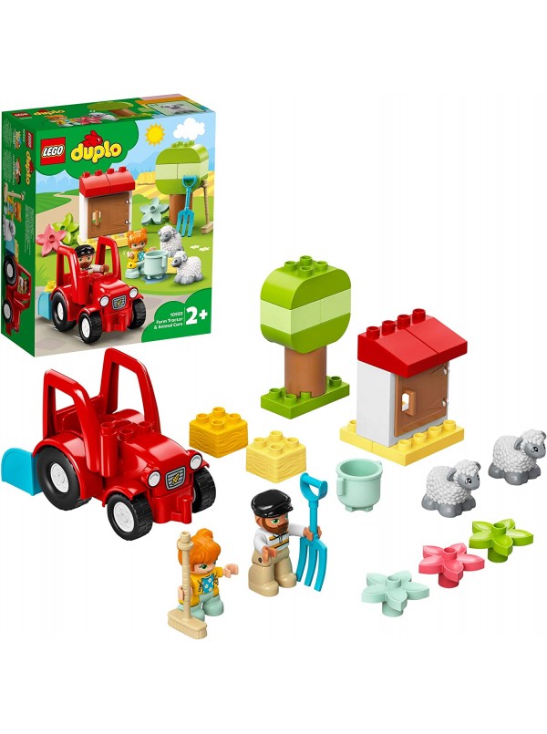 LEGO DUPLO Town Il Trattore della Fattoria e i Suoi Animali, con Pecora e  Contadino, Giocattolo per Bambini dai 2 Anni in su, Gi