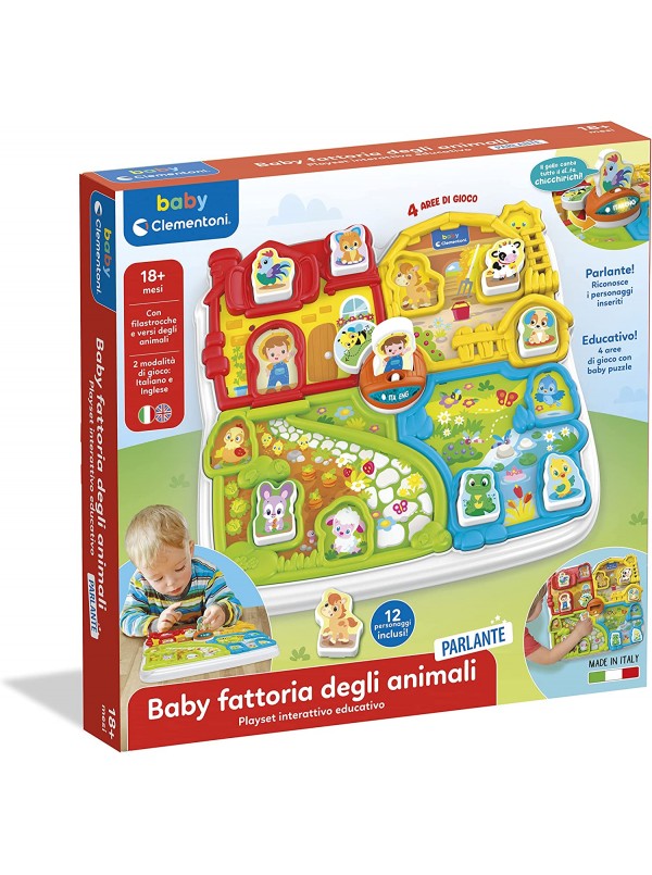 Gioco elettronico Bambini 1 Anno, playset Animali interattivo con  filastrocche, Fattoria parlante bilingue Italiano/Inglese