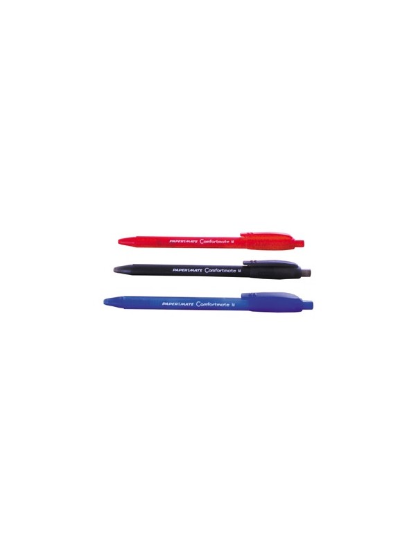 Penna a scatto Nera Blu Rossa a scatto ComfortMate, Punta media 1.0