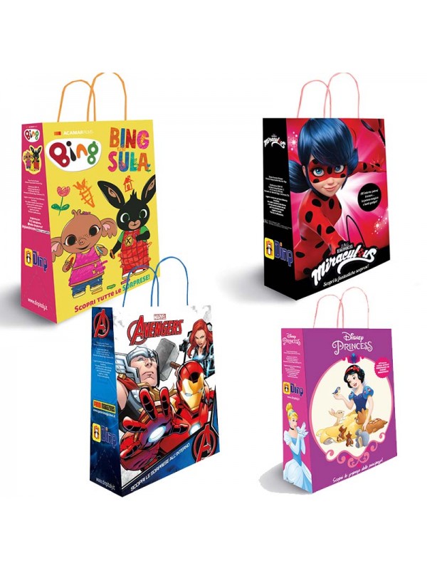 Maxi busta a sorpresa Bing Avengers Principesse, colori Gadget e tante  sorprese