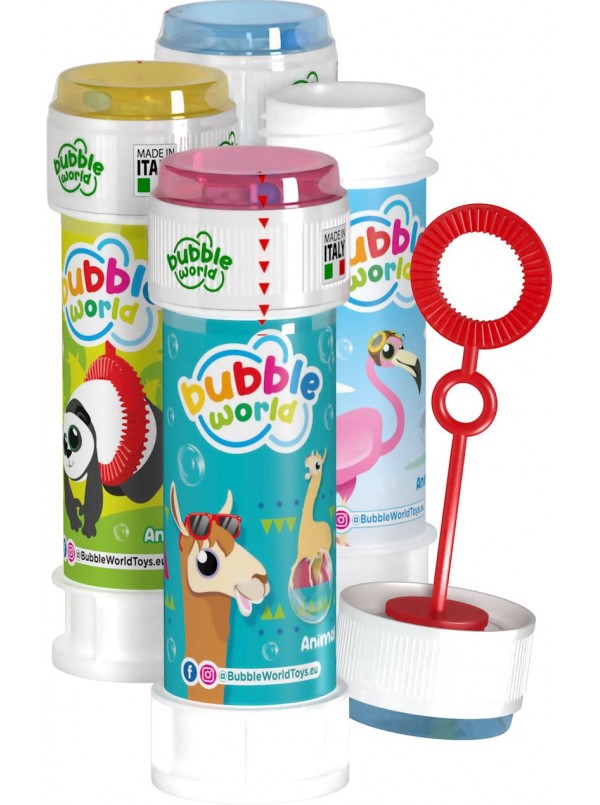 Bolle di sapone per bambini con Animali Bubble Word Color 1pz