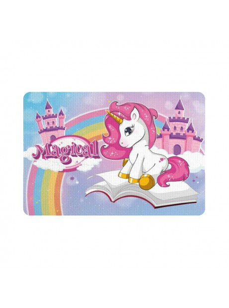 Tovaglietta Unicorno Ripiegabile in Silicone 43x28cm Merenda Colazione