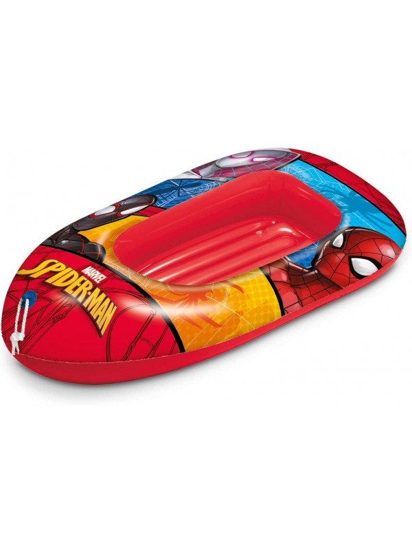 Spiderman Boat Canotto con base gonfiabile, Gommone per Bambini, Misura 112  cm