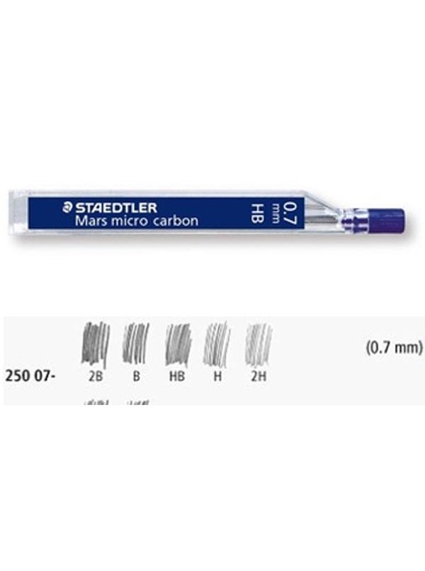 Mine sottili Staedtler Mars micro carbon 250 2H 0,7 mm confezione da 12  pezzi - 250 07-2H a soli 1.28 € su