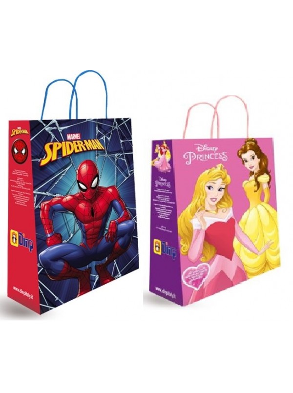Maxi busta a sorpresa Spiderman, Principesse, colori Gadget e tante sorprese