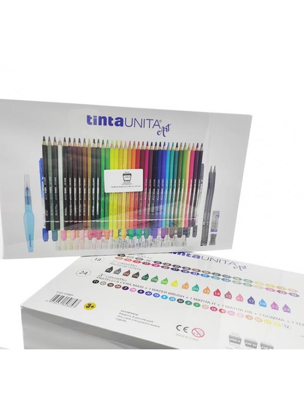 Valigetta Colori 36 Pastelli a matita Tinta Unita + 18 BrushPen +