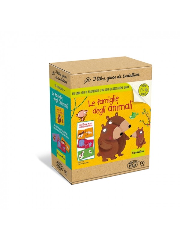 Libro gioco Le famiglie degli animali Filastrocche e mini Puzzle età 3+